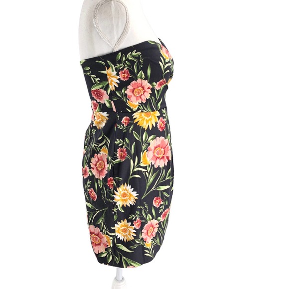 Olivaceous NEW Womens Size Medium Strapless Floral Print Sweetheart Mini Dress - Picture 5 of 10